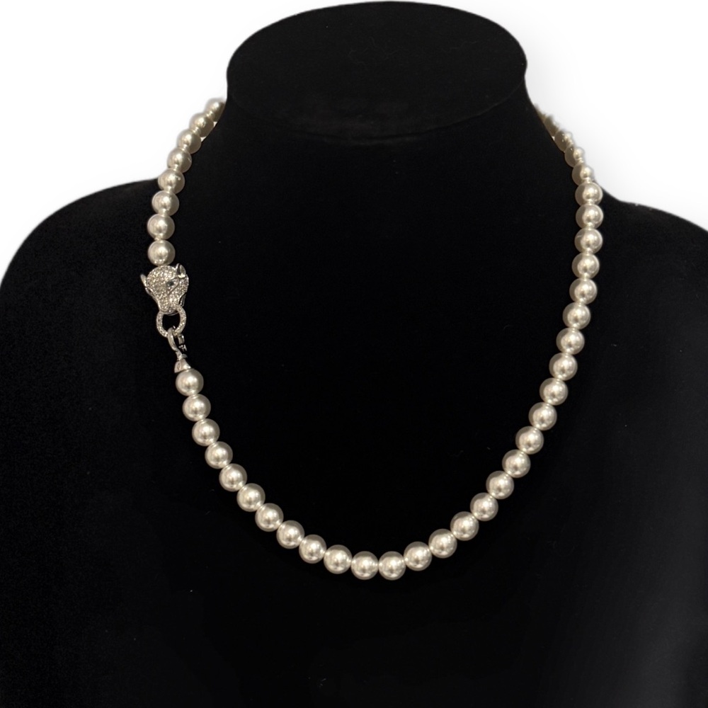 Pearls and Jaguars Designer Pavé Necklace Bracelet Set NWT - Picture 5 of 8